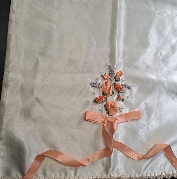 Vintage King Size Embellished Pillow Case   Size 16"×29.5" - Picture 2 of 6